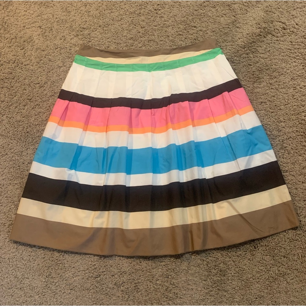 Talbots Petites Striped Pleated Skirt 14P